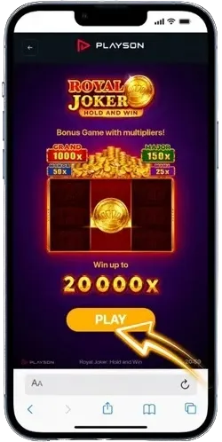 Leeg 3x3 speelveld Royal Joker met Royal Bonus munt
